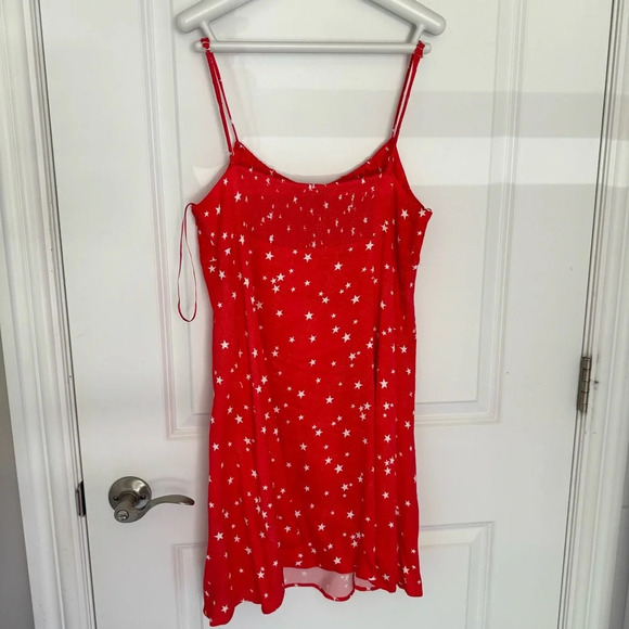 Zara SATIN EFFECT STAR DRESS  size XL - Picture 10 of 11